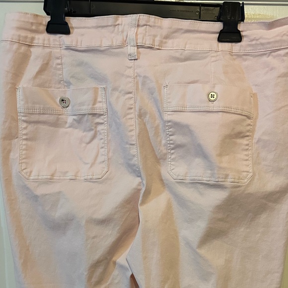 NYDJ Utility Crop Twill Pants With Cuffs - Lt Pink Size 14 LiftTuck Technology - Picture 4 of 12